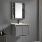 Carbon Fiber Cabinet with Mirror Cabinet - TR 3515 Vertical Line Grey