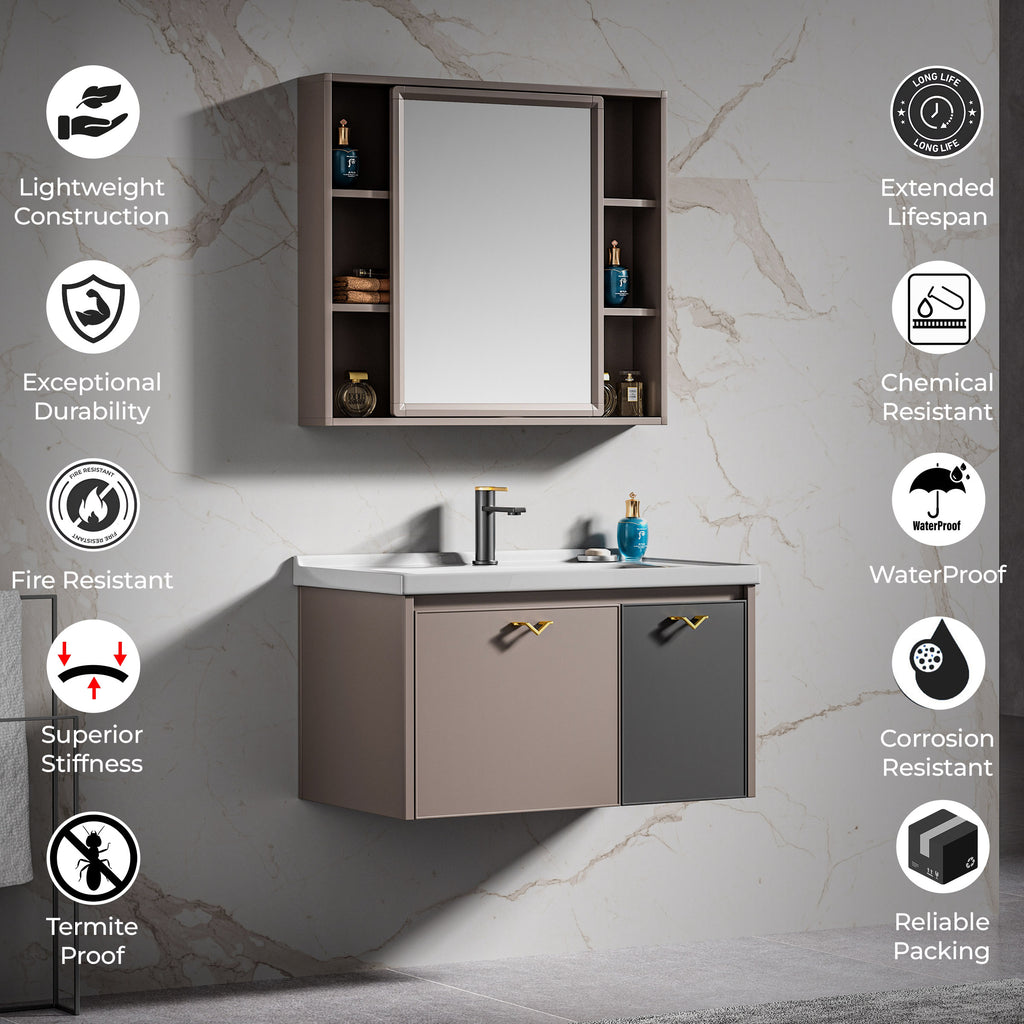 Carbon Fiber Cabinet with Mirror Cabinet - Dual Merino