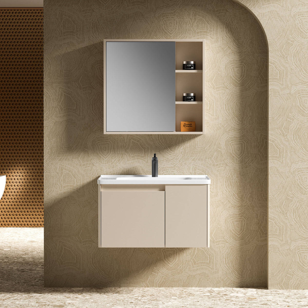 Carbon Fiber Cabinet with Mirror Cabinet