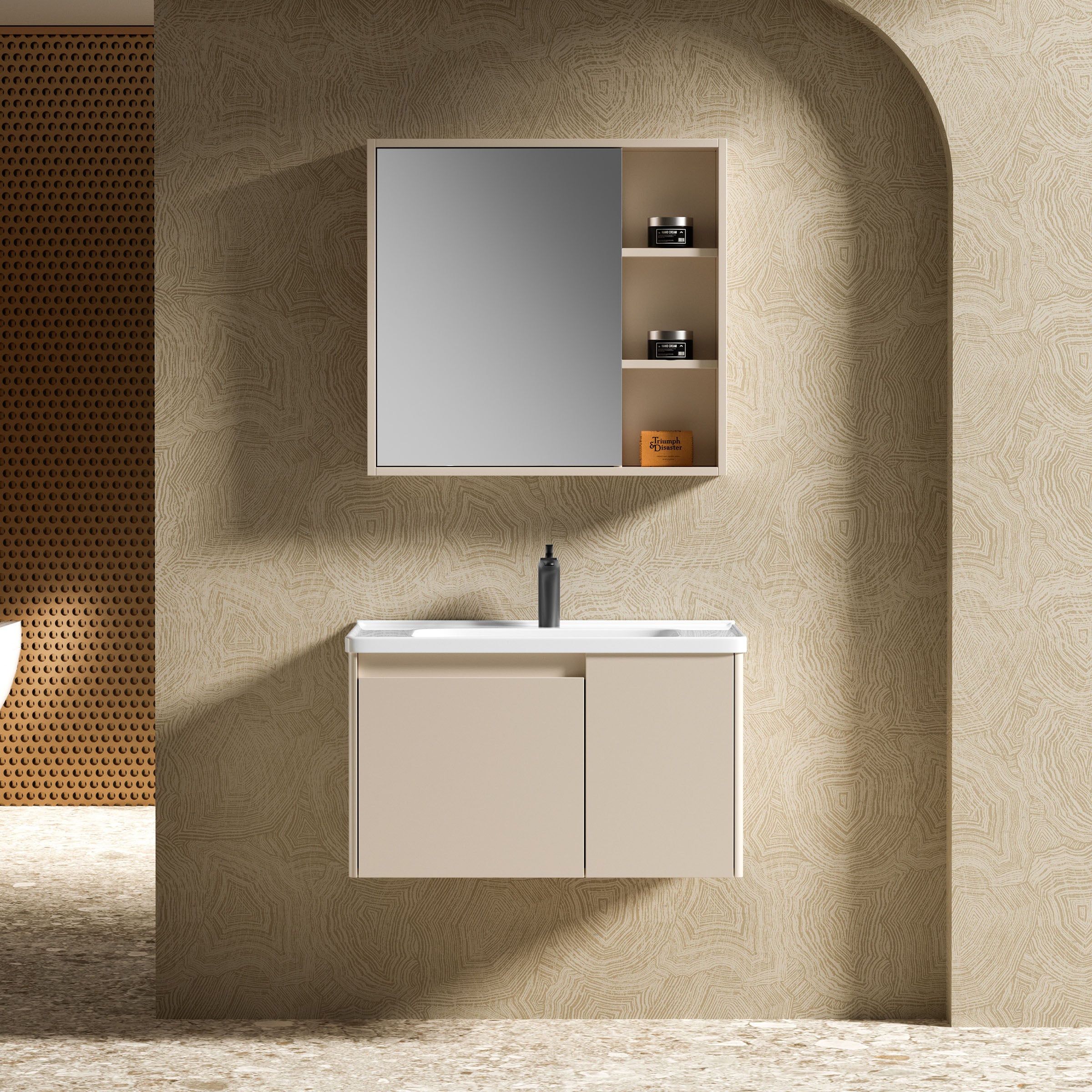 Carbon Fiber Cabinet with Mirror Cabinet - 3523