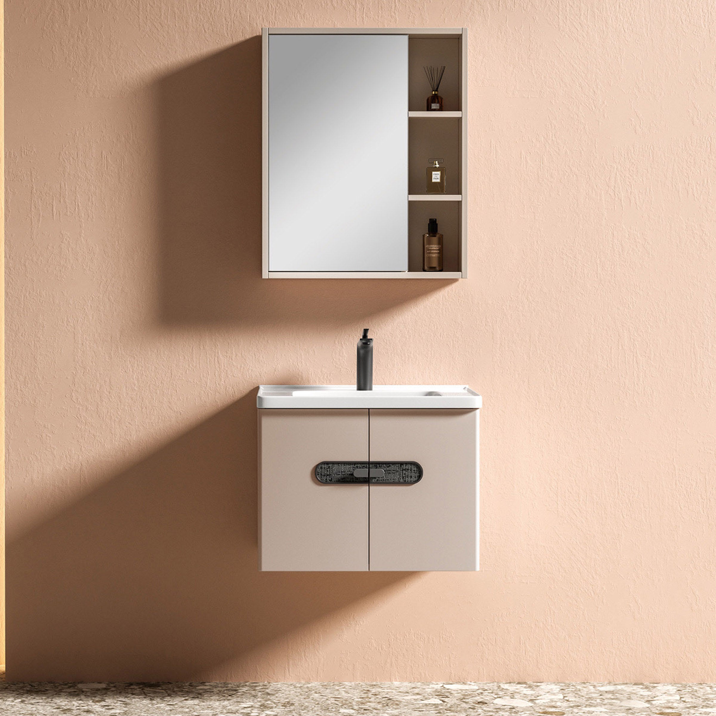 Carbon Fiber Cabinet with Mirror Cabinet - 3525