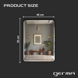 Wall Mounted Mirror - Curve Edge Rectangle Shape