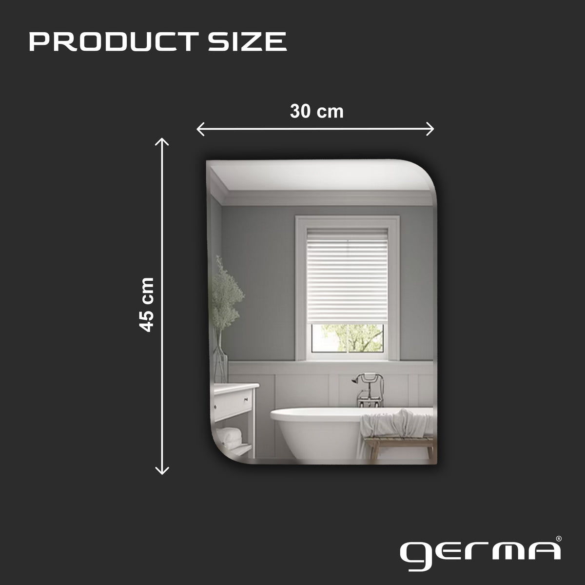 Wall Mounted Mirror - Islington Rectangle Shape