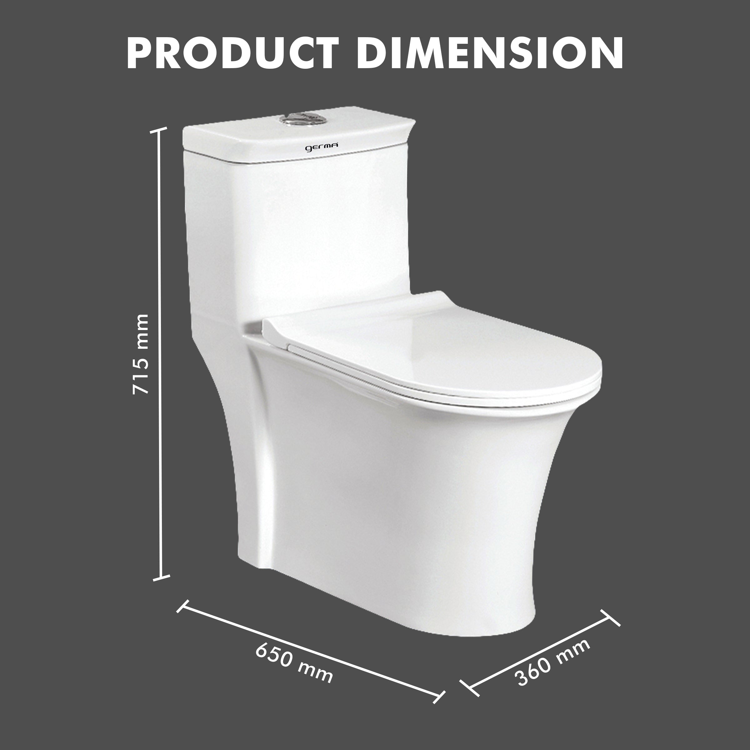 Floor Mounted Ceramic One Piece Closet - Trivia