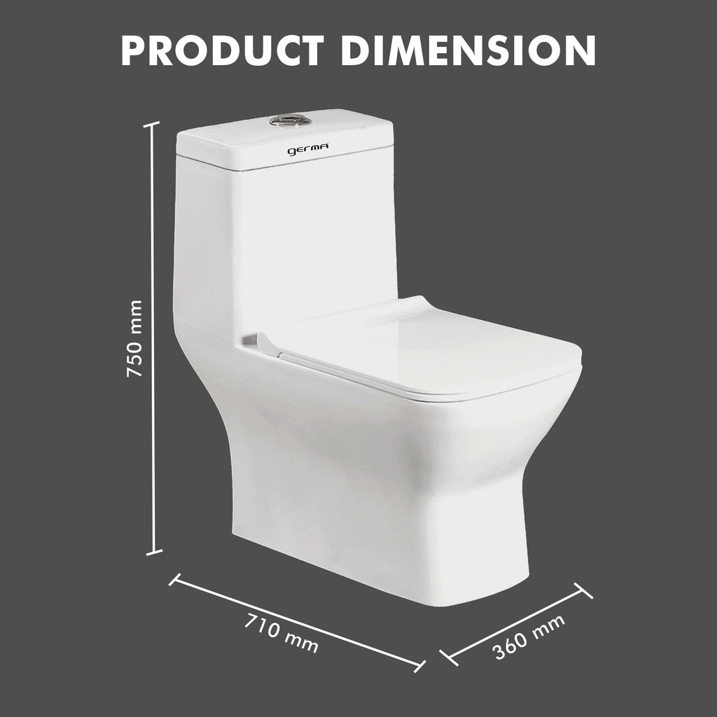 Floor Mounted Ceramic One Piece Closet - Vandz