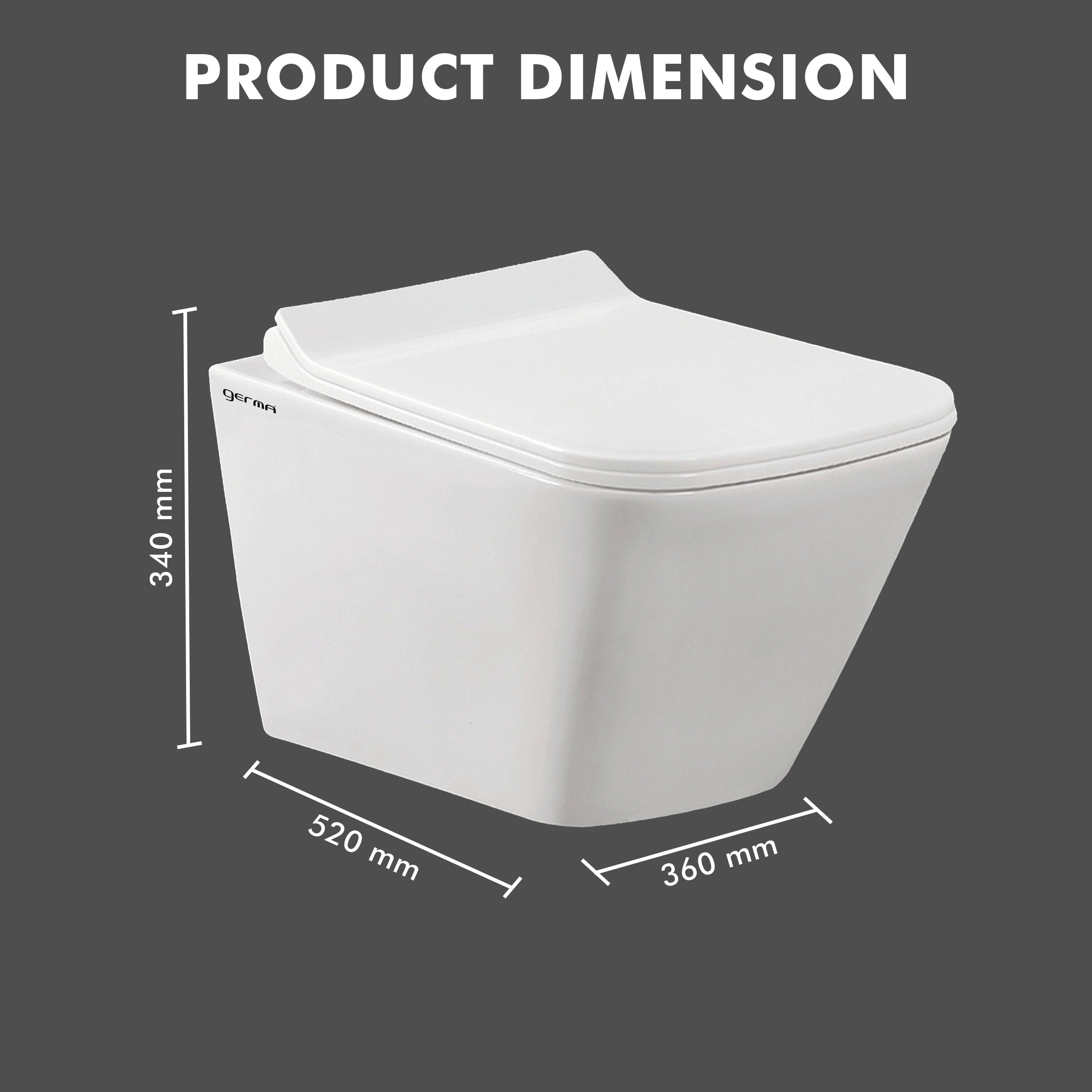 Wall Mounted Ceramic One Piece Closet - Velena