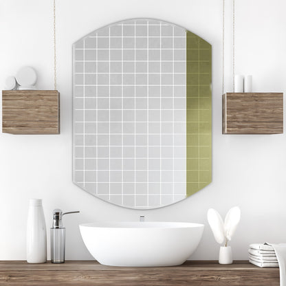 Wall Mounted Mirror - Arched Hexagon Shape