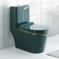 Floor Mounted Ceramic One Piece Closet - Zempa Green+Gold