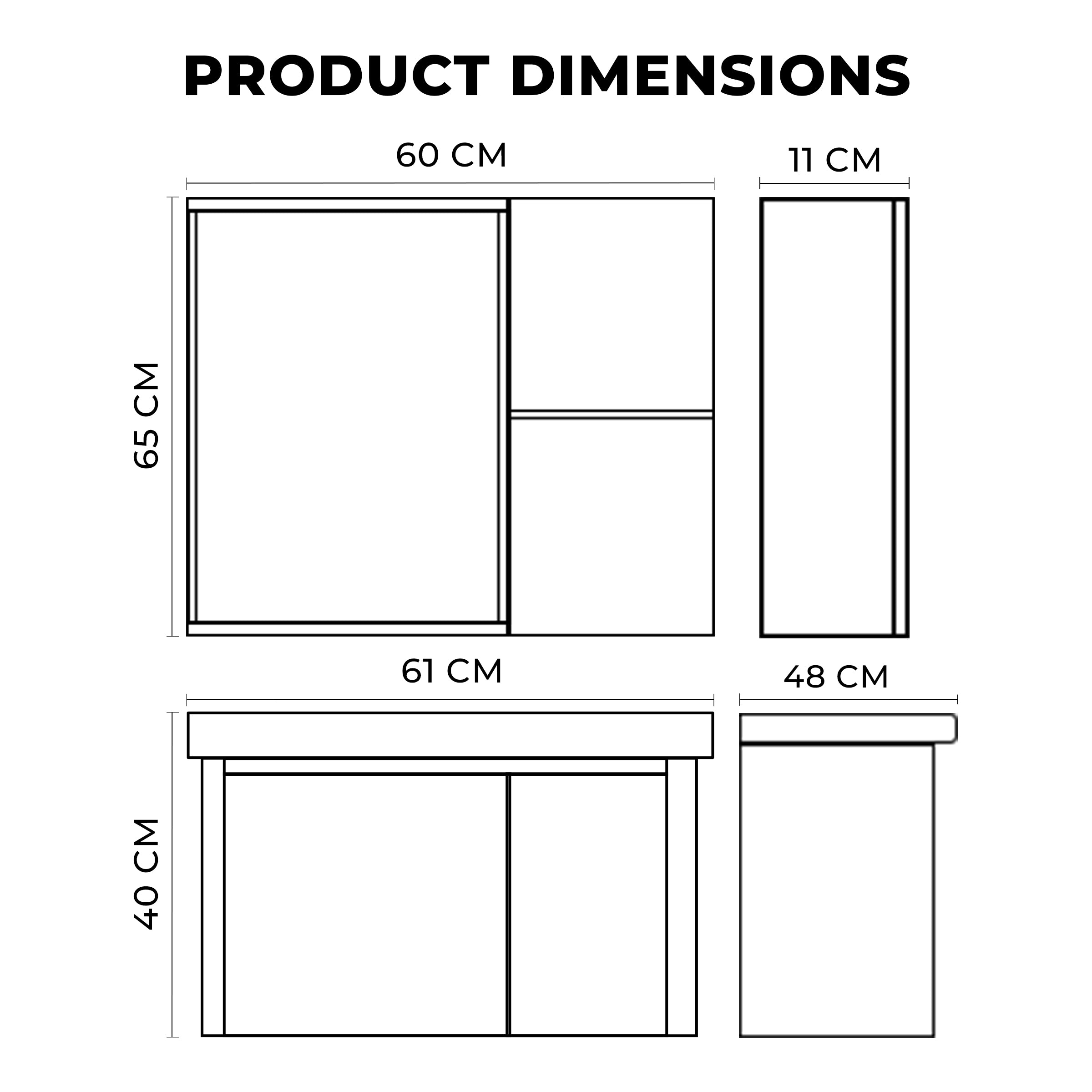 Washbasin Cabinet Along with Mirror Cabinet - Almos Grey