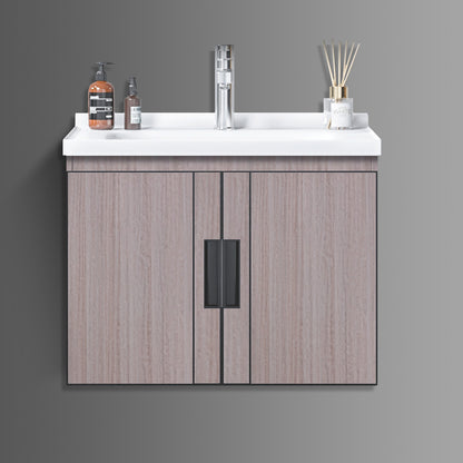 Washbasin Cabinet with Mirror and Shelf - TR 3334 Brown Marble