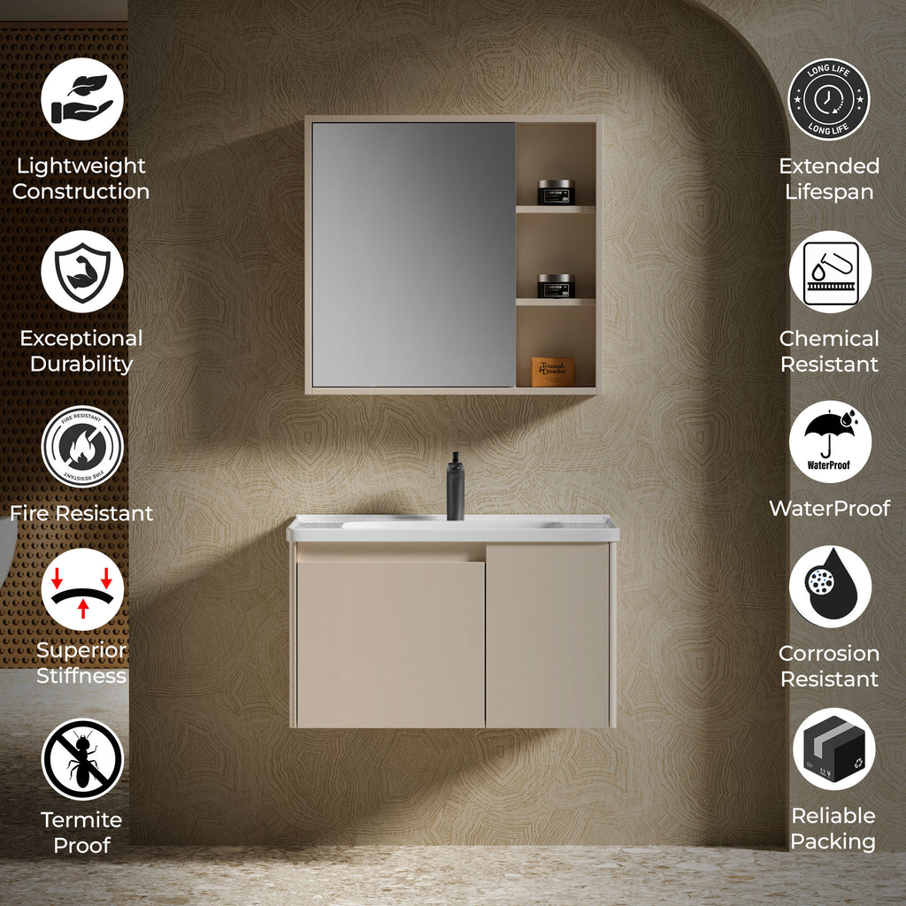 Carbon Fiber Cabinet with Mirror Cabinet - TR 3523