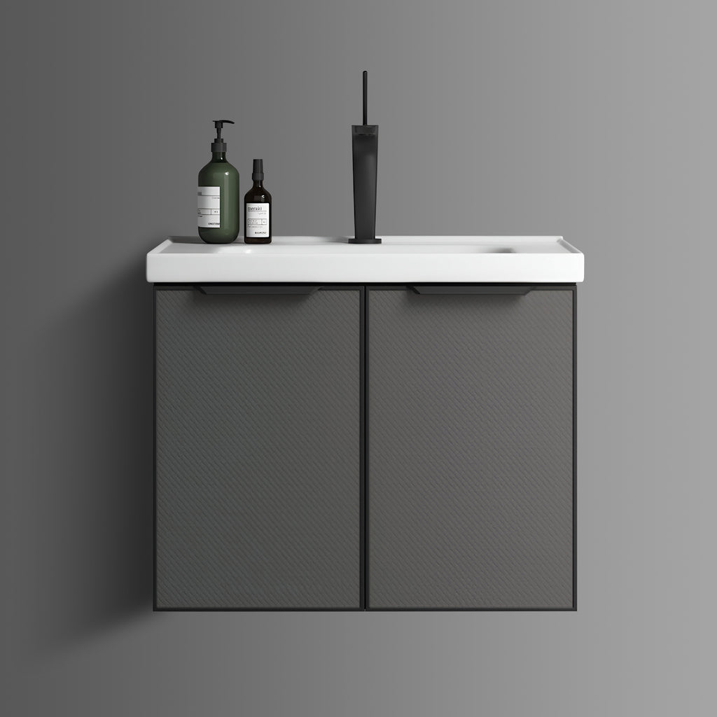 Washbasin Cabinet Along with Mirror Cabinet - Nolge Grey