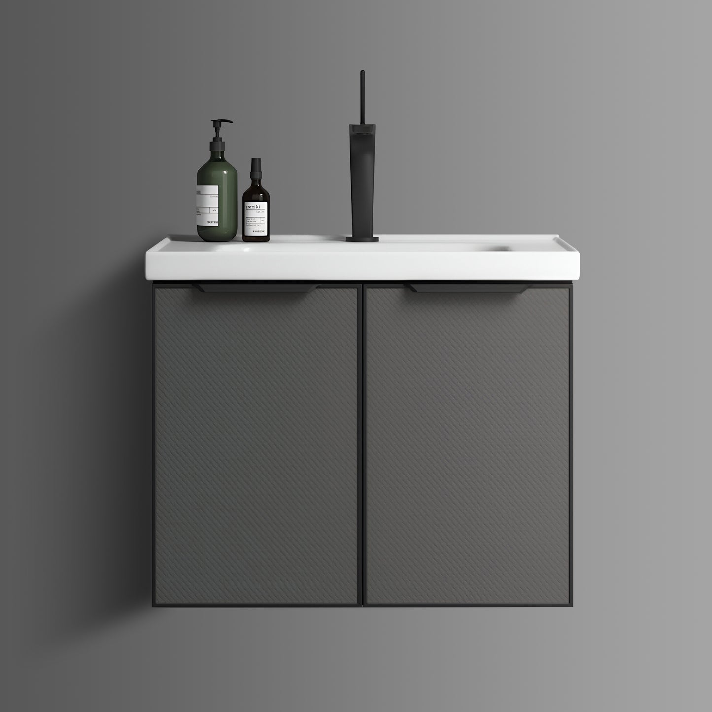 Washbasin Cabinet Along with Mirror Cabinet - TR 3113 - 60 Nolge Grey