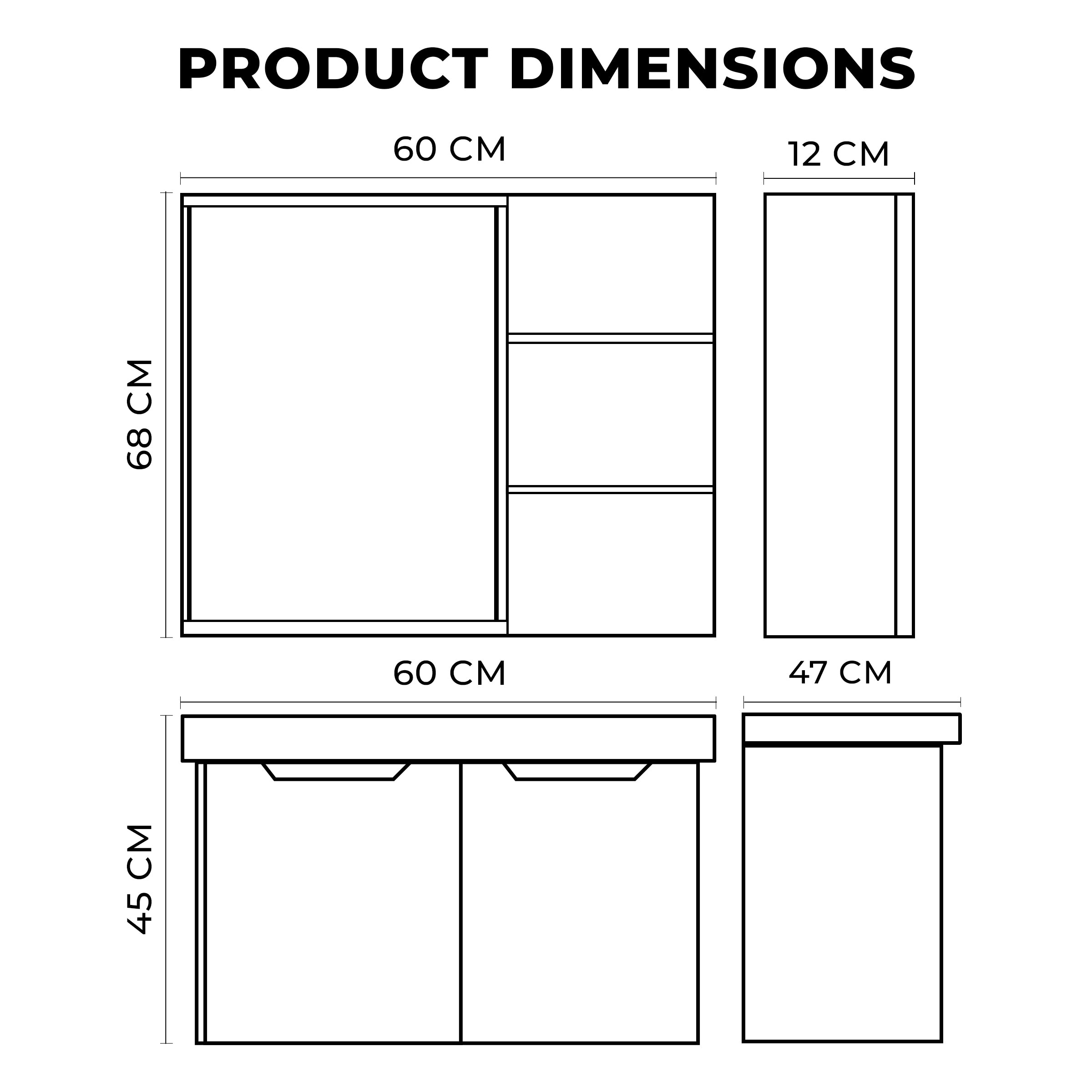 Washbasin Cabinet Along with Mirror Cabinet - Nolge Grey